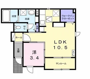 リヴェール・市川【1階】の間取り