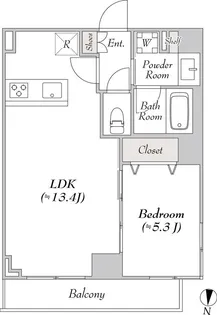 ルミーク大山【2階】の間取り