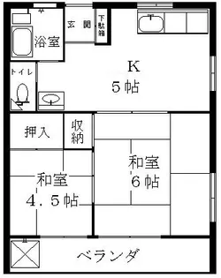 三ツ矢荘【2階】の間取り