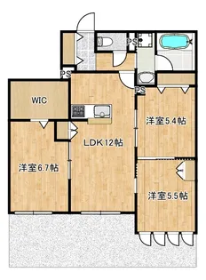 仮称)末長4丁目ヘーベルメゾン【1階】の間取り
