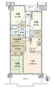 東京ベイスクエア・ミッテ【3階】の間取り
