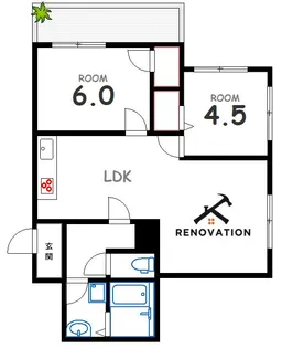 ダイアパレス土橋【3階】の間取り