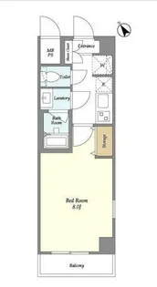 ミリアレジデンス赤坂【4階】の間取り