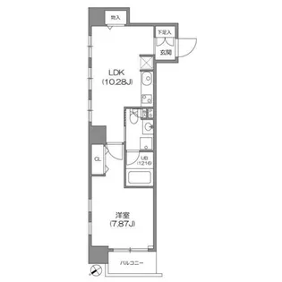 ルクレ新川レジデンス【6階】の間取り