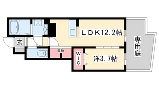 アルレーヌ恵比寿【1階】の間取り