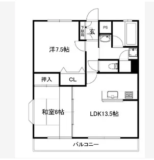 メゾンサンテラスB棟【2階】の間取り