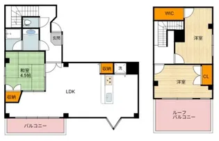 アグレアブル住之江【4階】の間取り
