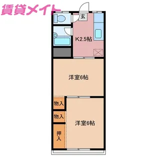 メゾン富士【2階】の間取り