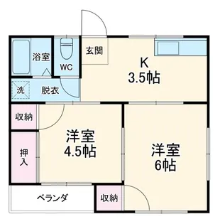 第2グリーンハイツ【2階】の間取り