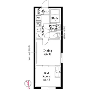 グローリオシェルト池袋V【4階】の間取り
