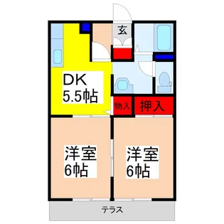 サンライトパストラル B【1階】の間取り