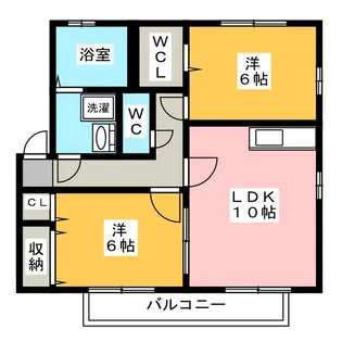 グランリッツ西島B【2階】の間取り