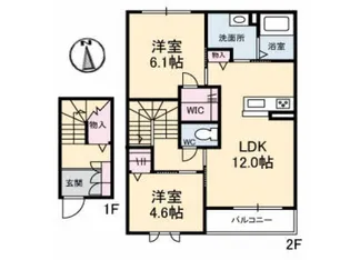 シャーメゾン ノア【2階】の間取り