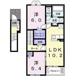 アンシャンテ細江【2階】の間取り