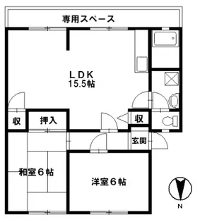 SunLife(サンライフ)A棟【2階】の間取り