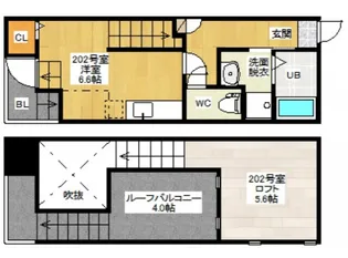 Maisonetic リバーサイド宇品【2階】の間取り