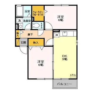 エバーグリーンハイツ I・II【2階】の間取り