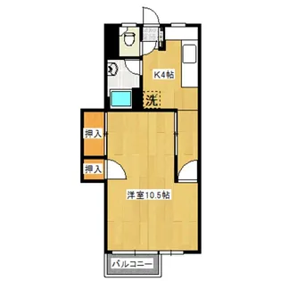 松英コーポ【1階】の間取り