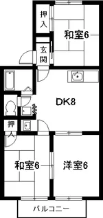 セジュール・サカエ【2階】の間取り