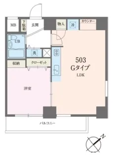 ベルトピア新松戸第2【5階】の間取り