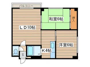 清水ハイツ【4階】の間取り