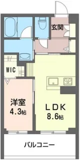ラ・フェルミエ【3階】の間取り