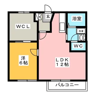フルール B【2階】の間取り