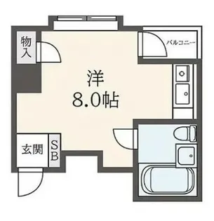 フドウ八丁堀ハイツ【3階】の間取り