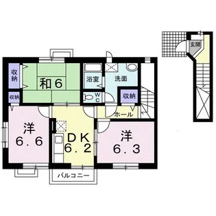 モ・メゾンA【2階】の間取り
