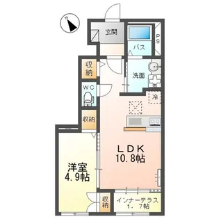 コレット八木山南【1階】の間取り