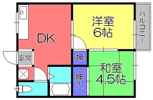 国領ハイツ【2階】の間取り