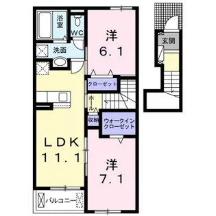 メゾン ド エスポアールII【2階】の間取り