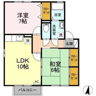 シェソワ B棟【1階】の間取り