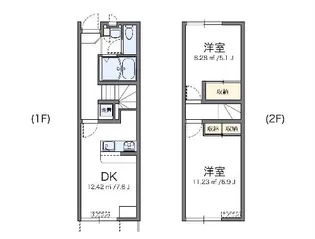 レオパレス玉川【1階】の間取り