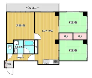 オンスパティオ【3階】の間取り