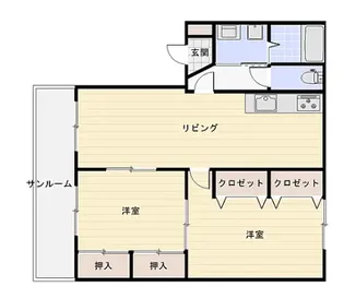クレール大善寺【2階】の間取り