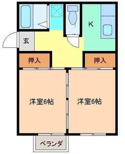石坂コーポ B【2階】の間取り