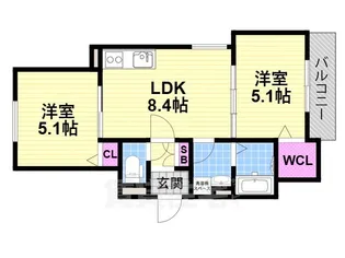 クリエオーレ錦町【2階】の間取り
