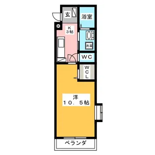 アルフォレスト折立【1階】の間取り