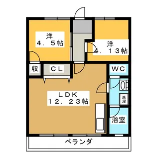 メトロポリス3号館【2階】の間取り