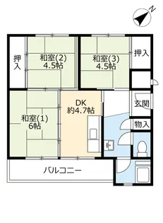 UR明石舞子【4階】の間取り