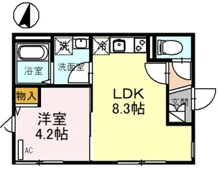 ゼフィルス【1階】の間取り
