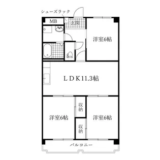ヴィラモルガン【4階】の間取り