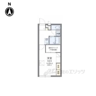 レオパレスサンシャイン松崎【1階】の間取り