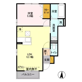 サンボナール B【1階】の間取り