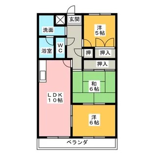 Espoir壱番館【1階】の間取り