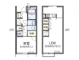 レオネクストエレガン【1階】の間取り