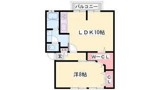 クラウディア思案橋【2階】の間取り