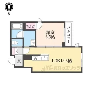 シャーメゾン祠西洞院二条【2階】の間取り