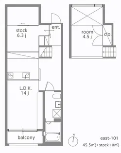 ridge【1階】の間取り